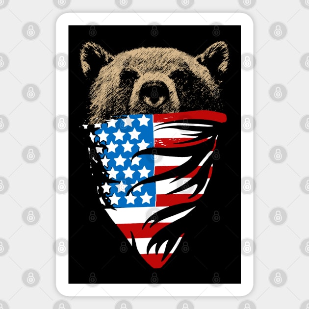 American Bear Magnet by Dojaja